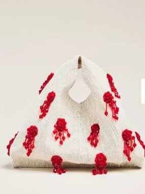 Studded Beaded Satchel Bag - BRAND NEW